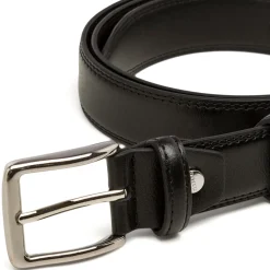 Cintura nera da Uomo in pelle con fibbia lucida Carrera Jeans