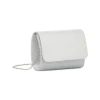 Clutch rigida Argento da Donna con texture geometrica Lora Ferres