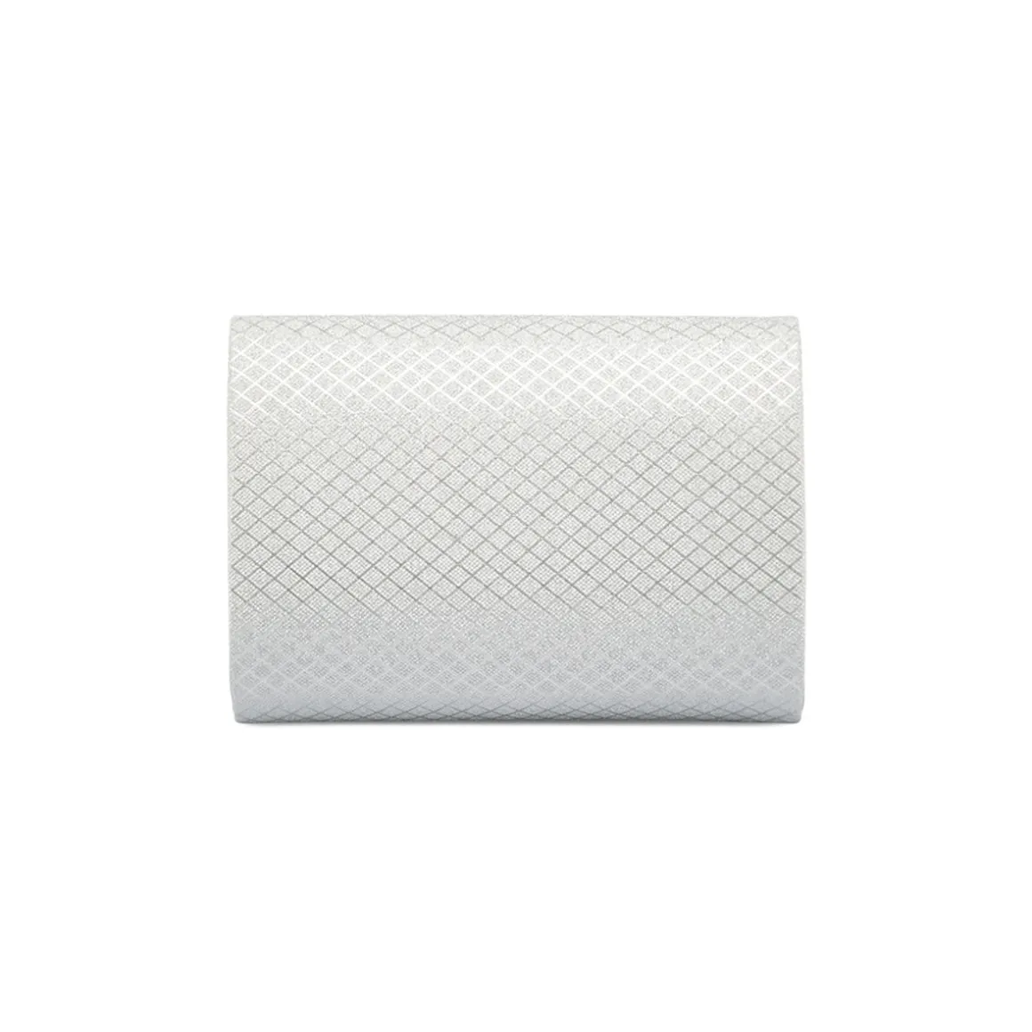 Clutch rigida Argento da Donna con texture geometrica Lora Ferres