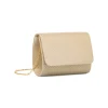 Clutch rigida Oro da Donna con texture geometrica Lora Ferres