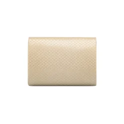 Clutch rigida Oro da Donna con texture geometrica Lora Ferres