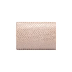 Clutch rigida Rosa da Donna con texture geometrica Lora Ferres