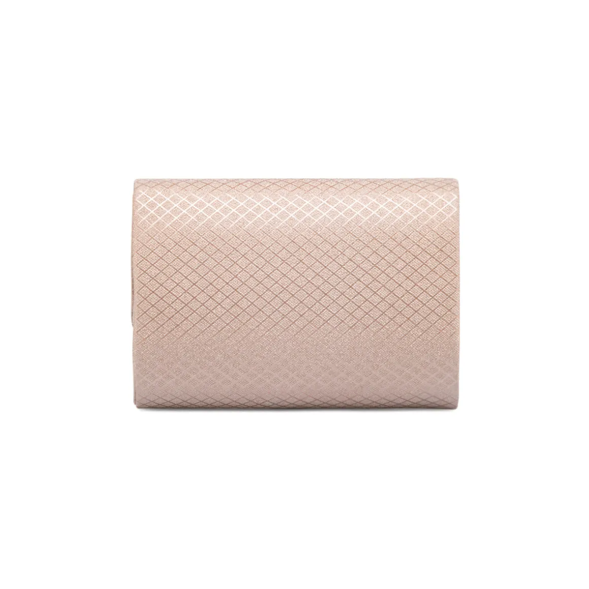 Clutch rigida Rosa da Donna con texture geometrica Lora Ferres