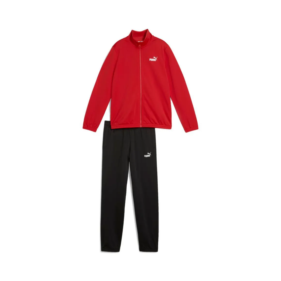 Completo Tuta sportiva rosso e nero da Ragazzo Poly Suit B Puma