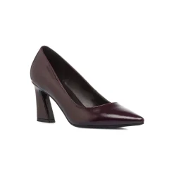 Décolleté bordeaux da Donna con tacco squadrato 7,5 cm Lora Ferres