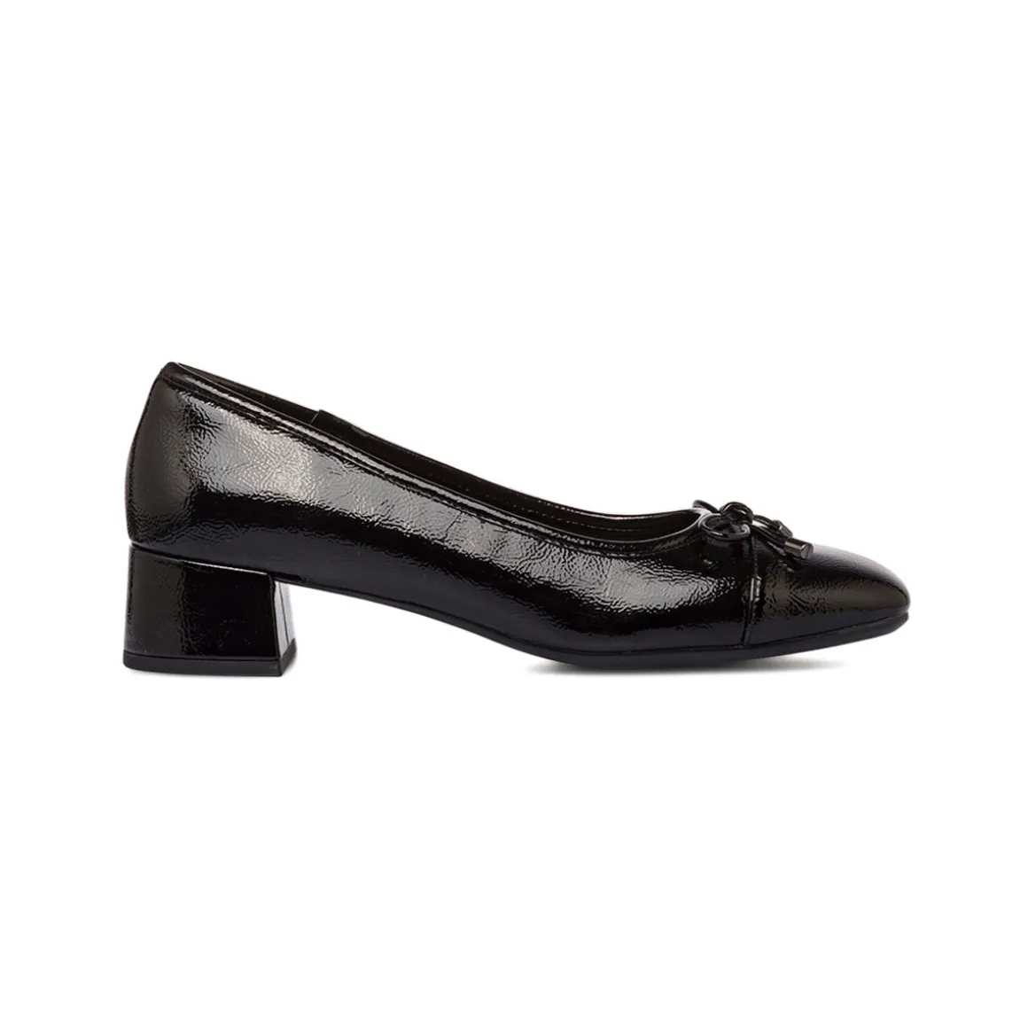 Décolleté da donna nere effetto vernice con tacco 4 cm Swish Jeans