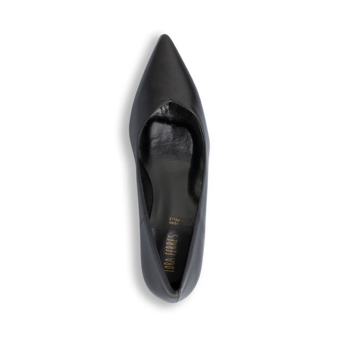 Décolleté da donna nero Lora Ferres con tacco 6 cm