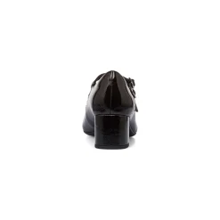 Décolleté Mary Jane bebé donna nere effetto vernice con tacco 5 cm P Soft