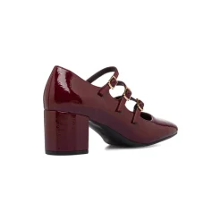 Décolleté Mary Jane bordeaux da Donna con tacco 6 cm Swish Jeans