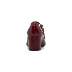 Décolleté Mary Jane bordeaux da Donna con tacco 6 cm Swish Jeans
