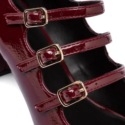 Décolleté Mary Jane bordeaux da Donna con tacco 6 cm Swish Jeans