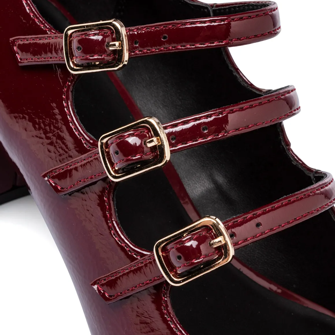 Décolleté Mary Jane bordeaux da Donna con tacco 6 cm Swish Jeans
