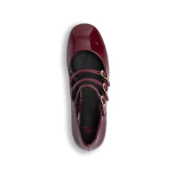 Décolleté Mary Jane bordeaux da Donna con tacco 6 cm Swish Jeans