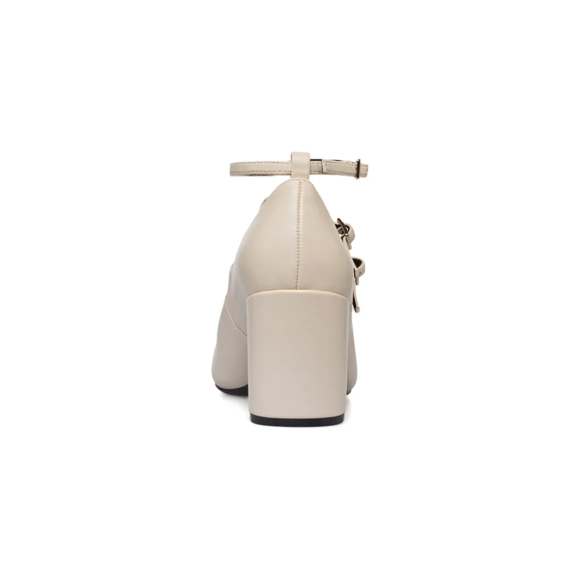 Décolleté Mary Jane da donna bianco off-white Lora Ferres con tacco 7,5 cm e cinturini