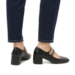 Décolleté Mary Jane da donna nere Swish Jeans con tacco 5,5 cm e cinturino alla caviglia