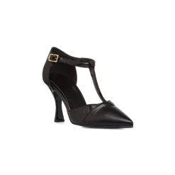 Décolleté Mary Jane da donna nere Lora Ferres con tacco alto 8,5 cm