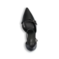 Décolleté Mary Jane da donna nere con cinturini e tacco a campana 8,5 cm Lora Ferres