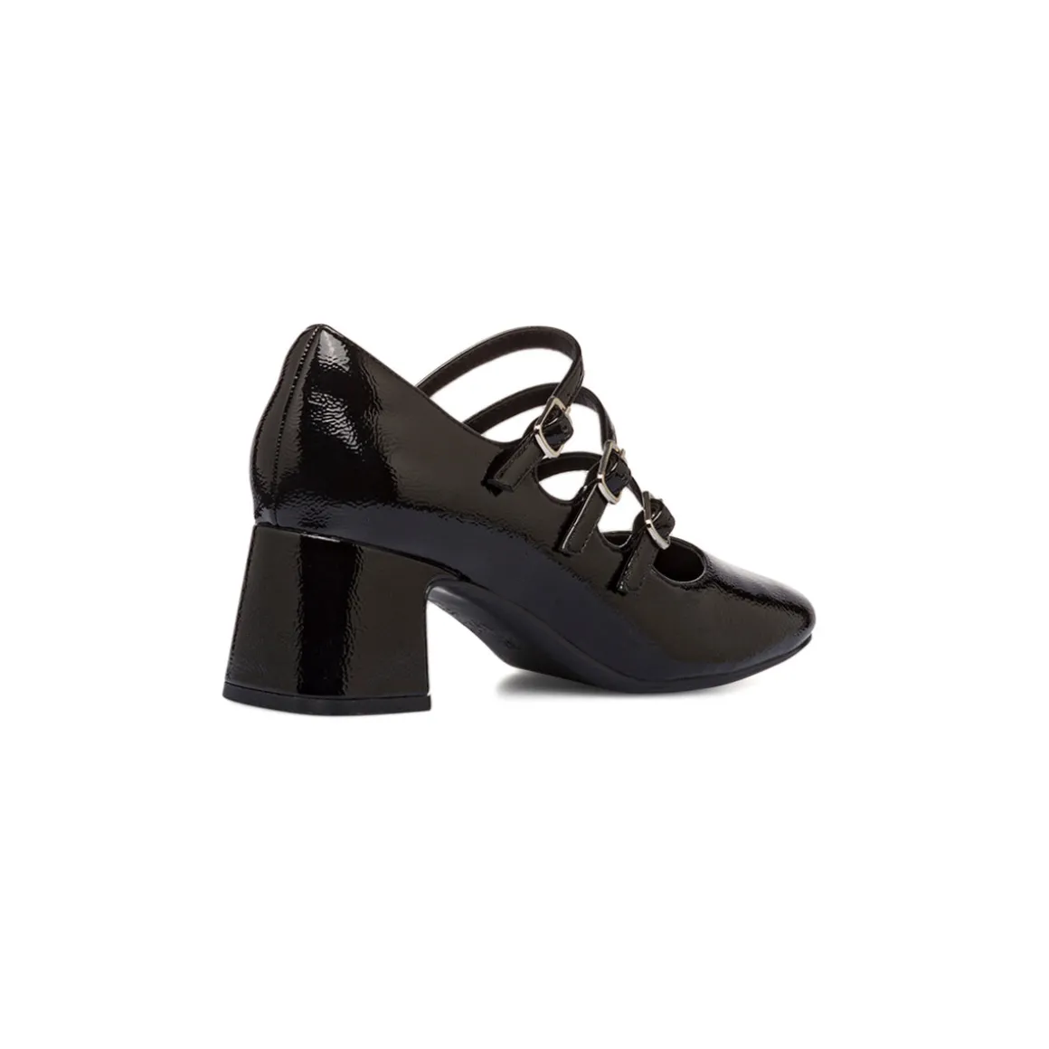 Décolleté Mary Jane da donna nere effetto vernice Swish Jeans con tacco 6 cm