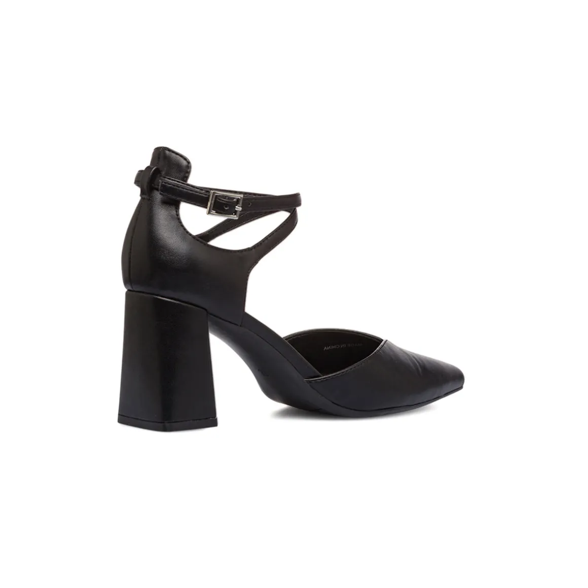 Décolleté Mary Jane nere Lora Ferres da donna con tacco 7 cm e cinturino