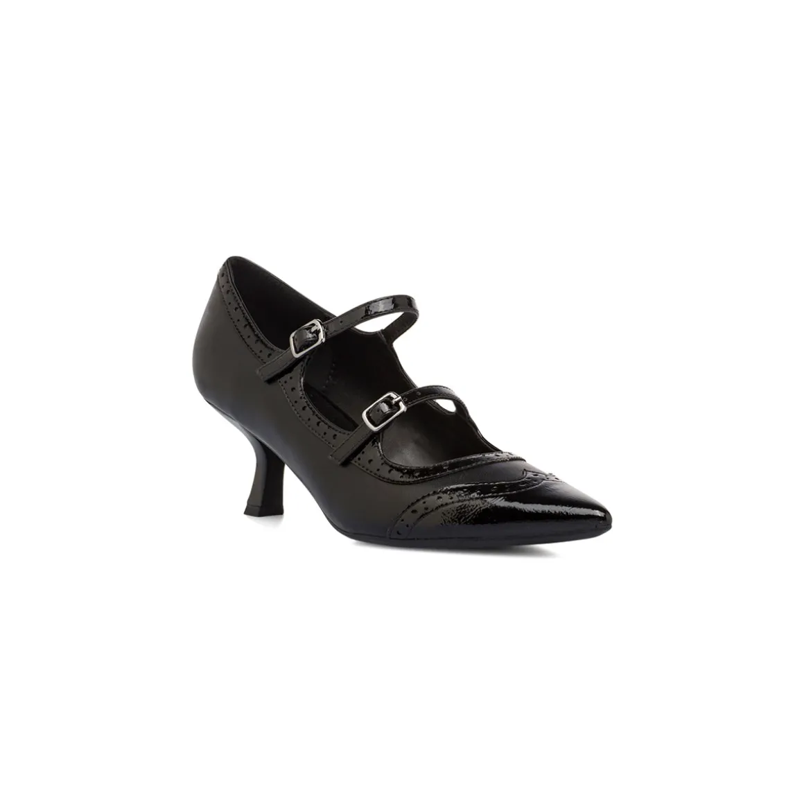 Décolleté nere da Donna con dettagli brogue e tacco 5,5 cm Swish Jeans