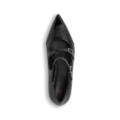 Décolleté nere da Donna con dettagli brogue e tacco 5,5 cm Swish Jeans