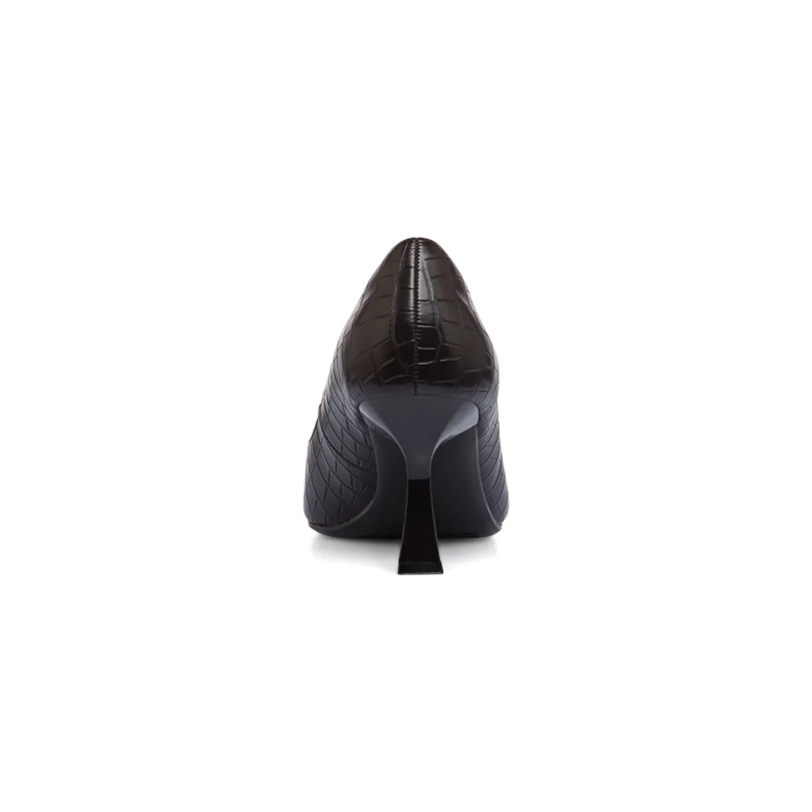 Décolleté nere da donna effetto coccodrillo con tacco 7 cm Lora Ferres