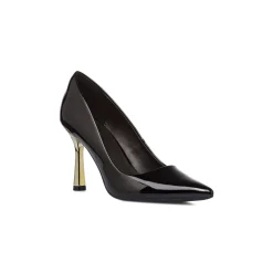 Décolleté nere da donna effetto vernice con tacco stiletto 9 cm Lora Ferres