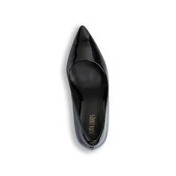 Décolleté nere da donna effetto vernice con tacco stiletto 9 cm Lora Ferres