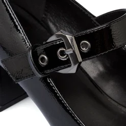 Décolleté nere effetto vernice da donna con tacco 5,5 cm Swish Jeans