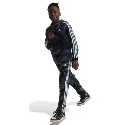 Felpa bambino con cappuccio Essentials Allover Print adidas