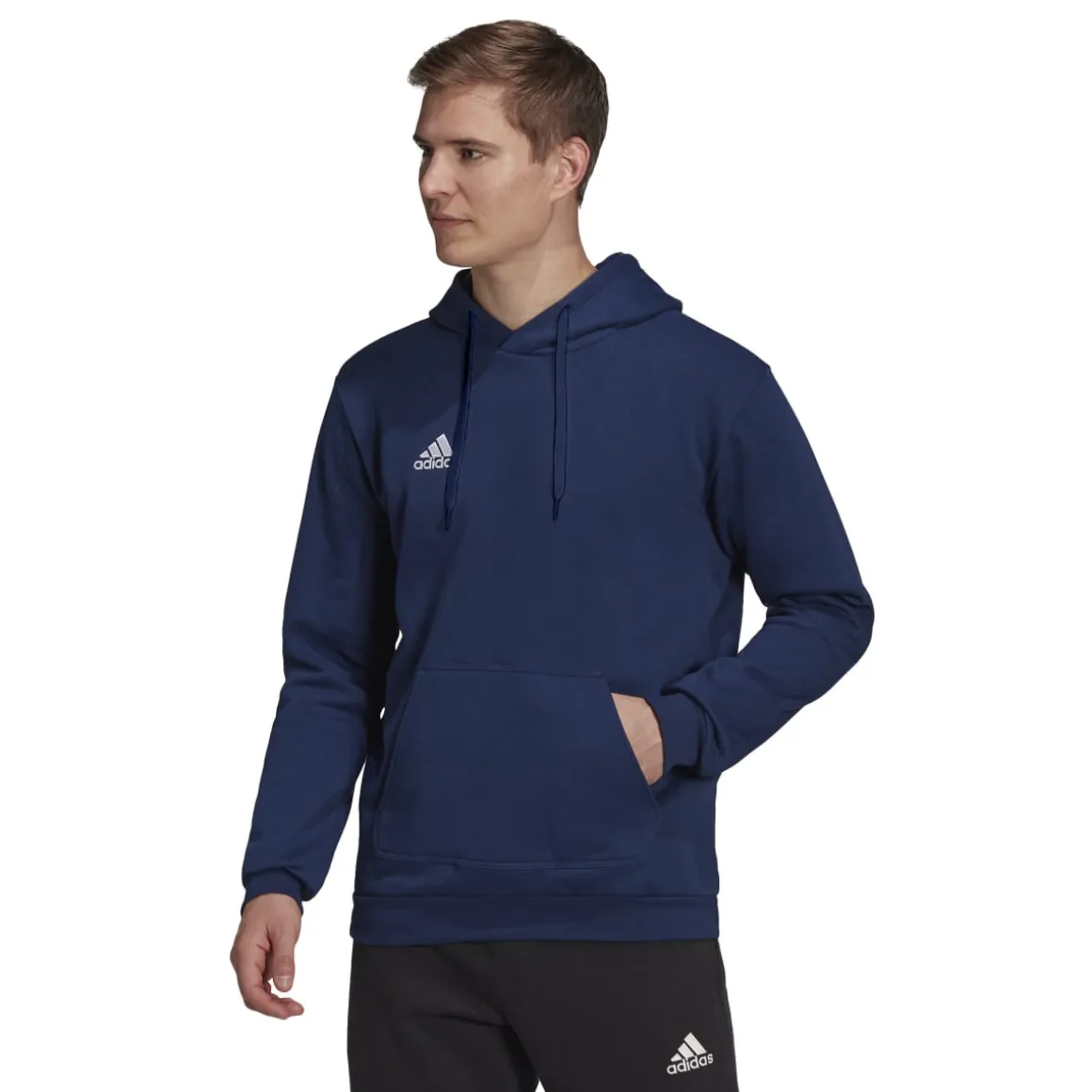 Felpa blu da uomo con cappuccio adidas Entrada 22