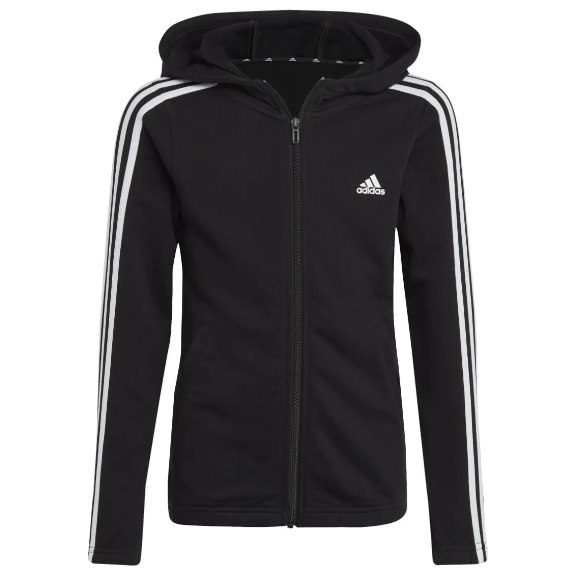 Felpa con cappuccio bambino Essentials 3-Stripes Full-Zip adidas