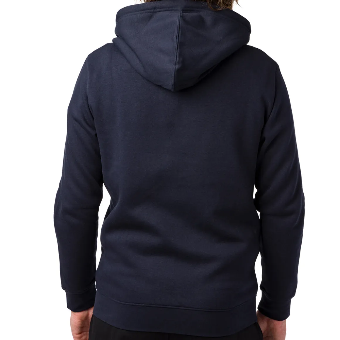Felpa con cappuccio da uomo blu con zip e logo Ducati