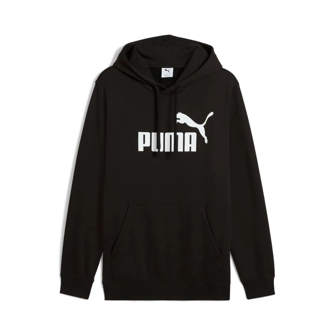Felpa con Cappuccio da Uomo Nera con Logo Puma ESS No.1