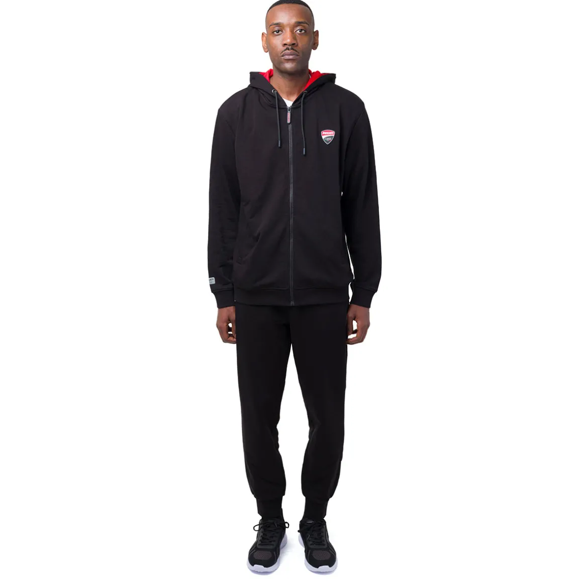 Felpa con cappuccio da Uomo nera con zip Ducati Corse