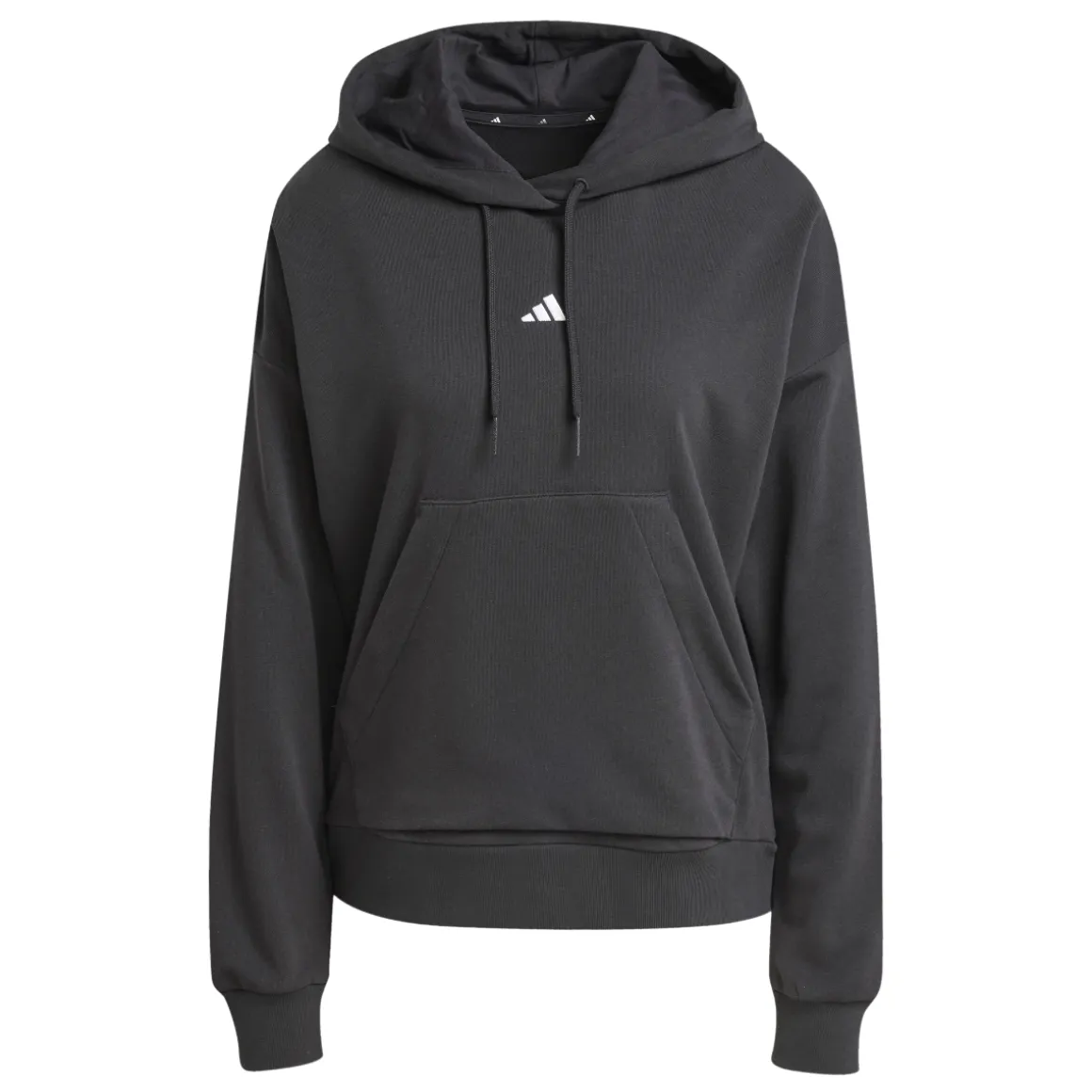 Felpa con cappuccio nera da Donna con logo adidas