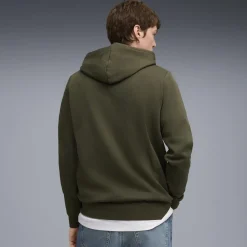Felpa con cappuccio verde militare da Uomo Puma