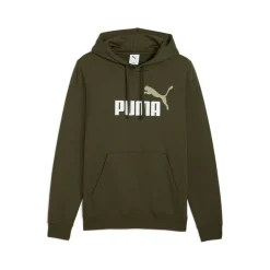 Felpa con cappuccio verde militare da Uomo Puma