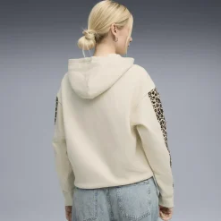 Felpa con stampa Leopard beige da Donna Puma ESS GRAPHIC Animal
