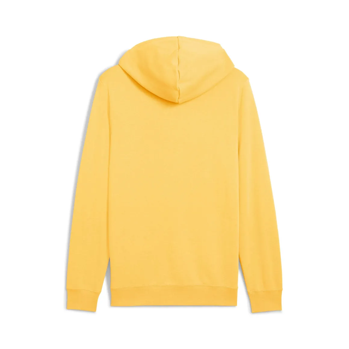 Felpa da uomo gialla in cotone con cappuccio e logo a contrasto Puma