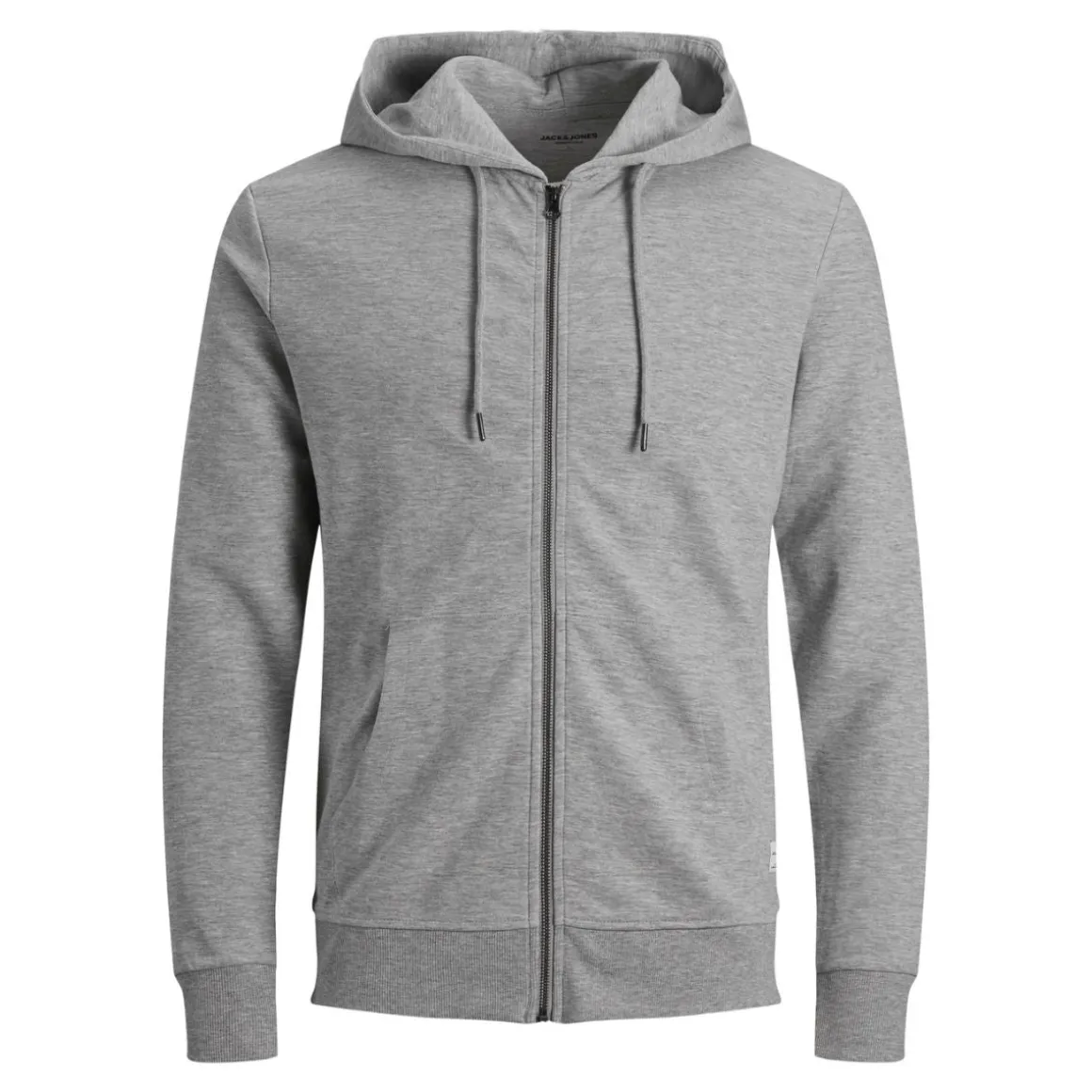 Felpa da uomo grigia con zip e cappucio Jack & Jones