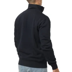 Felpa in jersey blu con zip corta da Uomo Tonino Lamborghini