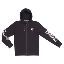 Felpa nera con cappuccio da Ragazzo e con logo Ducati Corse