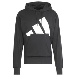 Felpa nera da Uomo con cappuccio e logo adidas