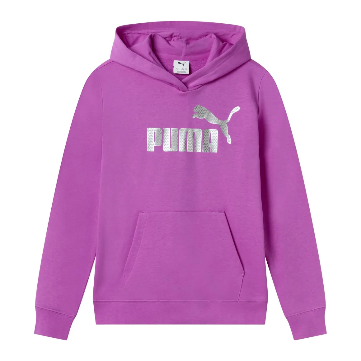 Felpa viola da Bambina con logo ESS+ TEXTURED FOIL Puma