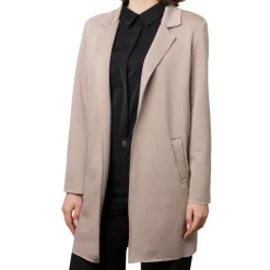 Giacca Beige da donna a taglio vivo con tasche Swish Jeans