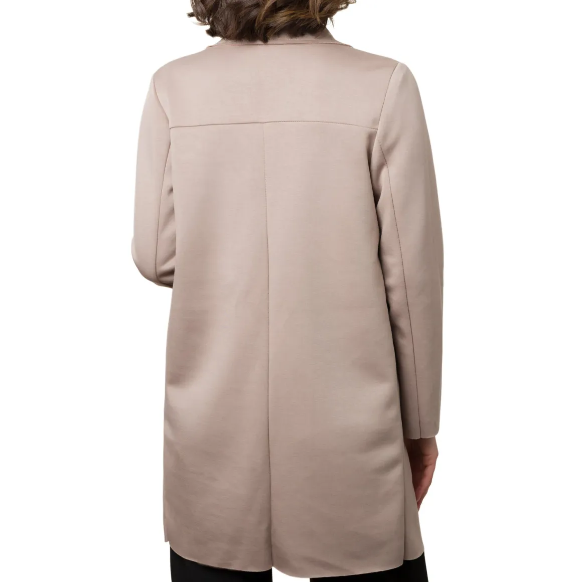 Giacca Beige da donna a taglio vivo con tasche Swish Jeans