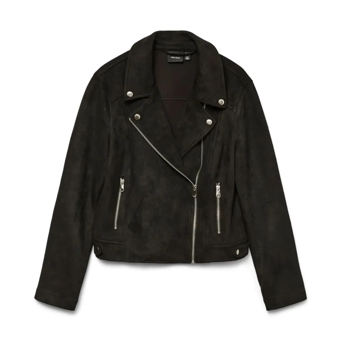 Giacca biker effetto scamosciato nera da Donna Vero Moda