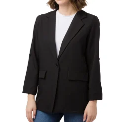 Giacca Blazer nera da Donna con dettaglio risvolto Swish jeans