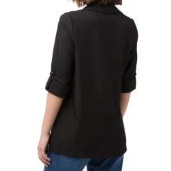 Giacca Blazer nera da Donna con dettaglio risvolto Swish jeans